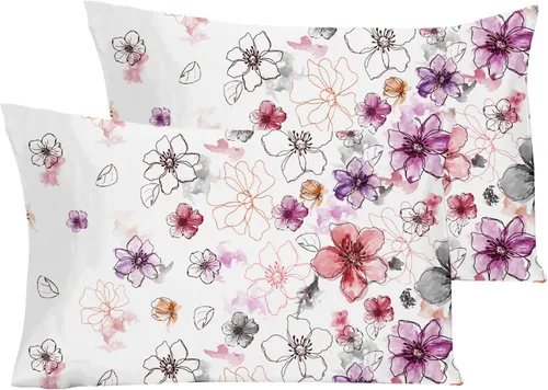 Vista 40 de YIYEA Juego de 2 fundas de almohada estándar de microfibra ultra suave de doble cepillado, fundas de almohada estándar, fundas de almohada florales