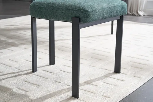 Vista 7 de Modern Dining Room Chairs Set of 2, Mid-Century Upholstered Kitchen Dining Chairs with Metal Legs, Table & Seating Chair Sets for Dining Room,Green