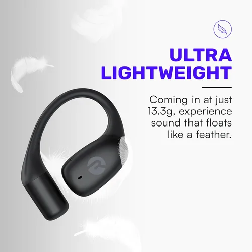 Vista 5 de Raycon Essential Open Earbuds – Auriculares inalámbricos True Wireless de oído abierto con Bluetooth 6.0, ultraligeros, diseño de gancho cómodo