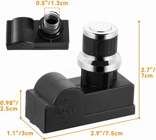 Vista 5 de Onlyfire. Botón de ignición para parrilla. AA Battery Tact Push Button Switch for Select Gas Grill Models by Brinkmann, Broil-Mate, Broilmaster