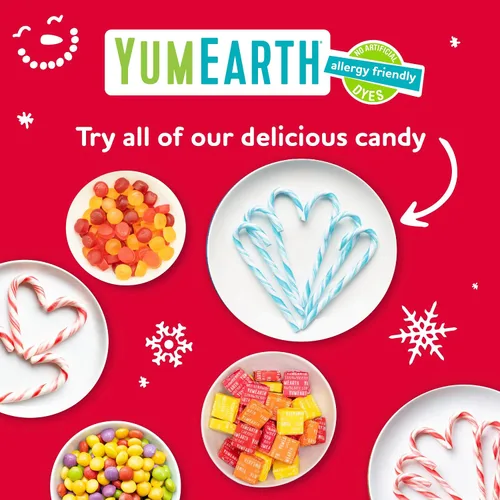 Vista 8 de YumEarth - Paletas de gomitas orgánicas festivas 15 unidades Caja amigable para alérgicos, sin colorantes, sin gluten, sin transgénicos Gomitas