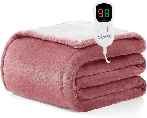 Vista 24 de Homemate Heated Blanket Electric Throw 50"x60" Heating Blanket ETL Cert 02 - Navy Blue