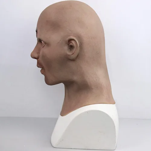 Vista 8 de Máscara de zombi aterradora de látex espeluznante para Halloween, disfraz de terror sangriento para adultos, accesorios de decoración de Halloween