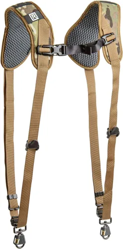 Vista 5 de BLACKRAPID Arnés de doble cámara - Camuflaje multiterreno, diseñado para 1 o 2 cámaras, Camo