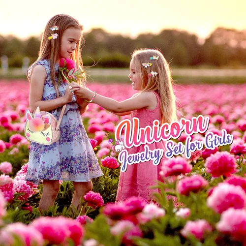 Vista 2 de SYOKZEY Regalos de unicornio para niñas, juguetes de unicornio regalos para niñas de 3, 4, 5, 6, 7, 8 años, juegos de joyas para niñas, regalos