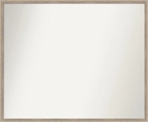 Vista 41 de Amanti Art Espejo de baño blanco para sobre el fregadero, 24 x 27 pulgadas, espejo de tocador rectangular con cuña de madera dura, marco de madera