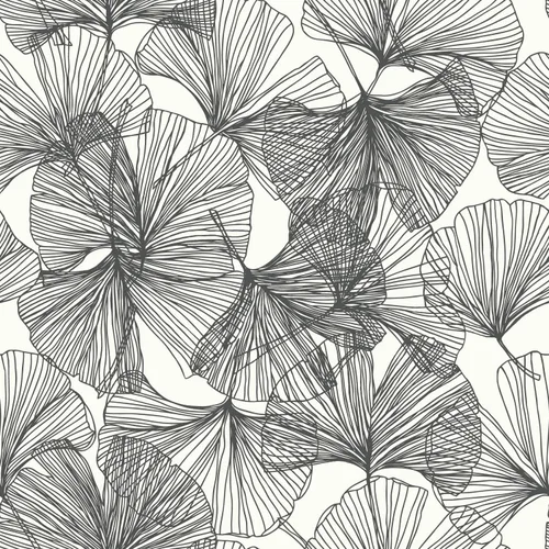 Vista 8 de RoomMates - Papel tapiz para despegar y pegar con hojas de gingko verdes