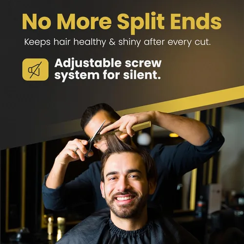 Vista 7 de Tijeras de corte de pelo profesionales, tijeras japonesas de acero inoxidable para peluquería (7 pulgadas) - Tijeras para barba, bigote, mujeres