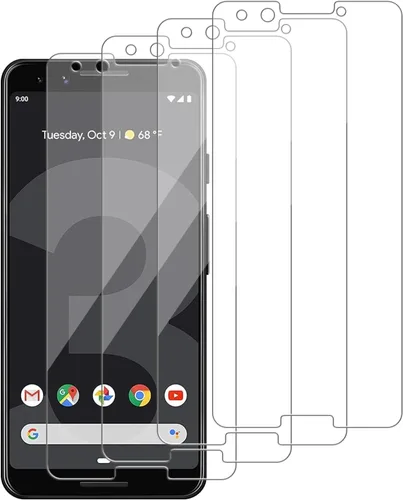 Vista 19 de Paquete de 4 protectores de pantalla de vidrio compatibles con Google Pixel 3 XL [dureza 9H], vidrio templado para pantalla HD, resistente a