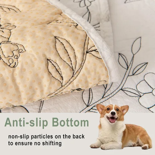 Vista 4 de Fundas para reposabrazos de sofá, fundas de algodón con estampado floral bohemio para sofá, fundas antideslizantes para sillón, almohadillas