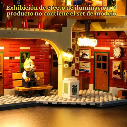 Vista 7 de GEAMENT Kit de luces LED compatible con Lego Disney Train and Station - Juego de iluminación para modelo de construcción 71044
