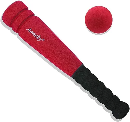 Vista 8 de Aoneky Bate y pelota de béisbol de espuma mínima azul de 11.8 pulgadas