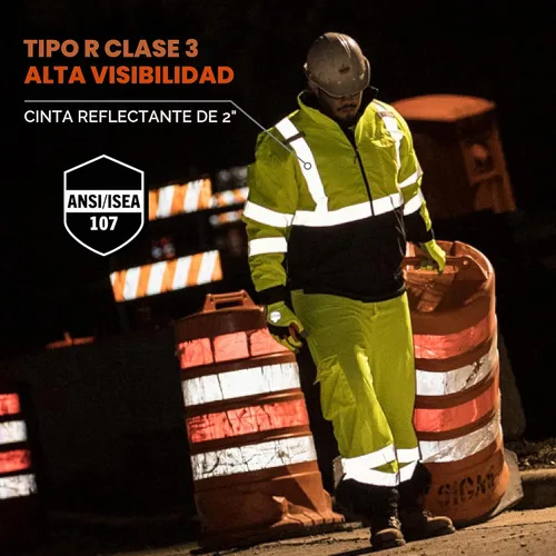 Vista 5 de Chaqueta de seguridad bomber de alta visibilidad Ergodyne Hi Vis