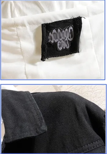 Vista 2 de Anya Forger Yor - Chaqueta de mezclilla para cosplay, diseño de anime, para la familia, para cosplay, casual, rasgada, para unisex