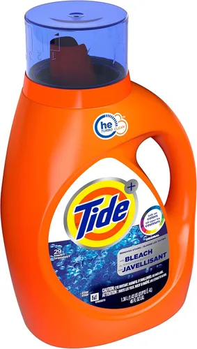 Vista 2 de Tide Plus Bleach Alternative HE Turbo Clean Detergente líquido para ropa, 46 onzas líquidas, 29 cargas