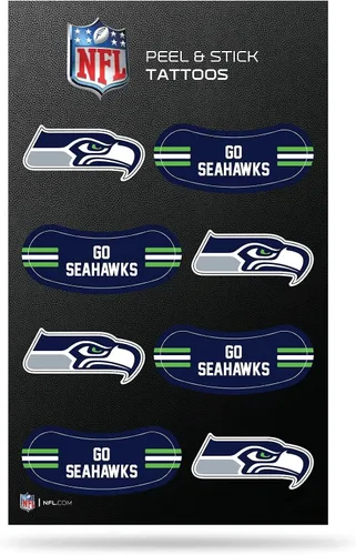 Vista 24 de Rico Industries NFL Footbal Peel & Stick Temporary Tattoos - Eye Black - Game Day Approved!