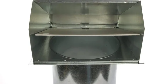 Vista 3 de RDP Ventilación de pared con capucha con rejilla y compuerta (8 pulgadas, galvanizado)