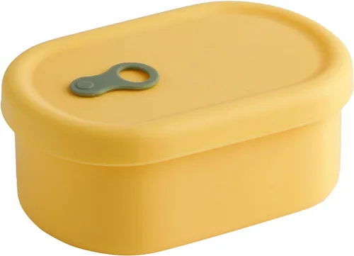 Vista 31 de Recipiente de comida de silicona coreana con ventilación de vapor, manzana verde 4pc