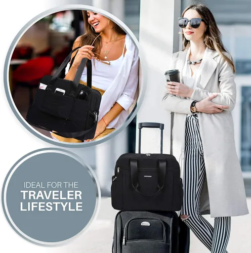 Vista 2 de Bolso bandolera de viaje ligero para mujer, de 15.6 pulgadas
