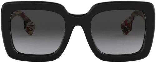 Vista 2 de BURBERRY BE 4284 3803T3 Gafas de sol cuadradas de plástico negro lente polarizado gradiente gris, Negro