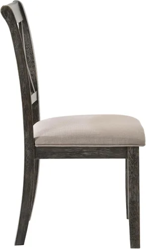 Vista 4 de Acme Claudia II - Silla auxiliar (juego de 2) en gris desgastado