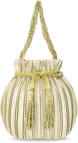 Vista 7 de Aheli Potli Bags for Women Evening Bag Clutch Ethnic Bride Purse with Drawstring (P63)