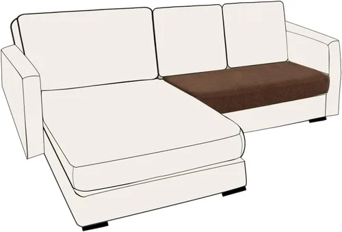 Vista 42 de UNBBRRL Fundas de cojín de asiento para sofá, elásticas, funda de cojín individual para sofá, fundas de cojín para sofá, fundas de héroe protegen