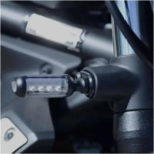 Vista 7 de LeosHi Adaptador de señales de giro de repuesto para motocicleta, espaciadores compatibles con Z400 Z650 Z900 Z900RS Z1000 Ninja400 Versys-X300 Negro