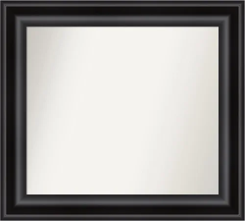 Vista 121 de Amanti Art Espejo personalizado, espejo de baño negro puente, espejo de pared o espejo de tocador de baño sobre el fregadero (26 x 26 pulgadas)