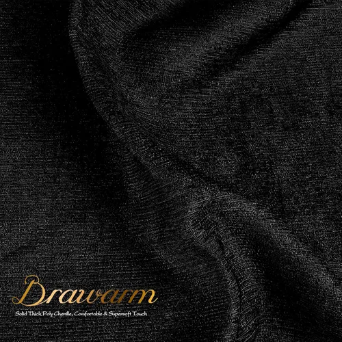 Vista 4 de BRAWARM Fundas de almohada 40x40 cm - Paquete de 2 fundas de almohada de chenilla negra, fundas de almohada de chenilla suave teñida sólida