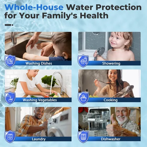 Vista 7 de iSpring Sistema de filtro de agua para toda la casa de eliminación de plomo probado por SGS, reduce sedimentos, cloro y hasta un 99% de plomo