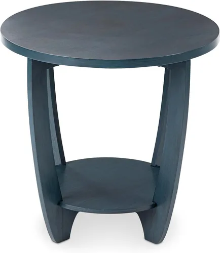 Vista 13 de COZAYH Mesa auxiliar redonda de granja X 2P con patas de madera entrecruzadas, mesa auxiliar rústica francesa para comedor o sala de estar, moderna
