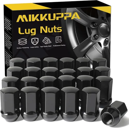 Vista 25 de MIKKUPPA 20 tuercas de llanta OEM 9/16-18, repuesto para Dodge Dakota 2006-2010, Durango 2004-2009, ruedas Ram 1500 Factory 2002-2010, asiento negro