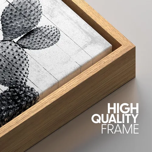 Vista 261 de SIGNWIN Lienzo enmarcado para pared, juego de arte de collage de hojas transparentes en blanco y negro, ilustraciones de naturaleza silvestre, arte