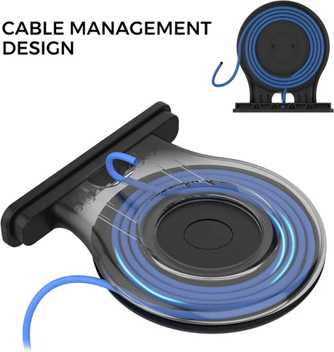 Vista 4 de AHASTYLE HomePod - Soporte de pared para mini soporte de ABS [Gestión de cables integrada] Soporte estable para HomePod Mini