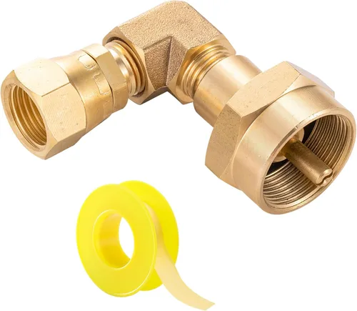 Vista 10 de Válvula de Control de Aguja de Propano de Latón de 1 Libra, Válvula Reguladora de Gas Propano de Presión Ajustable Desechable con Rosca Macho NPT