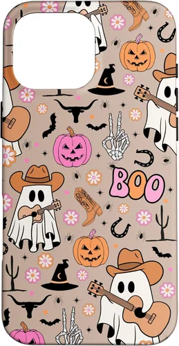 Vista 18 de Funda retro occidental para iPhone 11 Pro Max Fantasma Fantasma Vaquero de Halloween