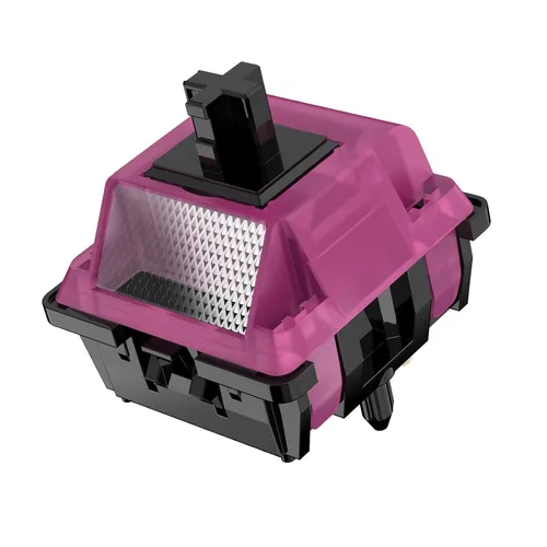 Vista 2 de DUROCK Interruptor Lotus negro, interruptores lineales de alta precisión 2.24 oz de resorte largo pre-lubricado RGB interruptores de teclado
