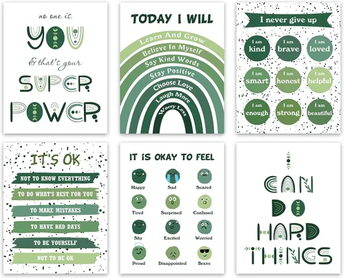 Vista 7 de Póster enmarcado de productos químicos felices, póster químico, arte de pared de salud mental positiva, psicología escolar, terapia de oficina, arte
