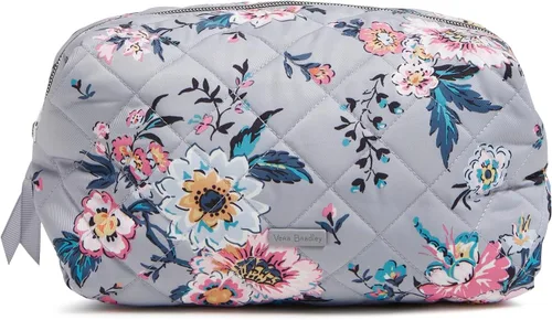 Vista 9 de Vera Bradley Bolsa organizadora de maquillaje cosmético grande de sarga de rendimiento para mujer