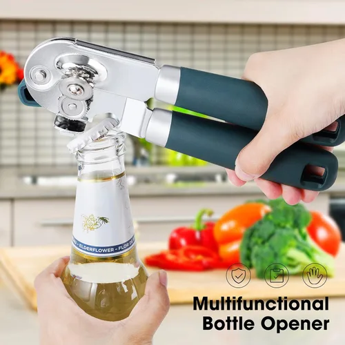 Vista 9 de Sacacorchos de aleación de zinc de alta calidad y abrelatas manual resistente con abrebotellas multifuncionales