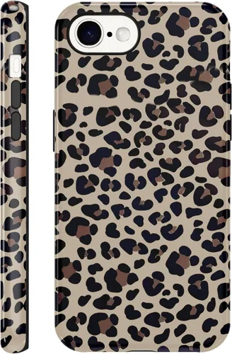 Vista 103 de Funda de teléfono con estampado de guepardo para iPhone 7/8/SE 2020/2022 de 4.7 pulgadas, funda de lujo con diseño de leopardo marrón coqueta a