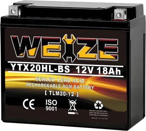 Vista 8 de Weize YTX4L-BS - Batería de motocicleta sellada recargable de alto rendimiento compatible con Polaris Scrambler, Sportsman 90, Honda Scooters NQ50