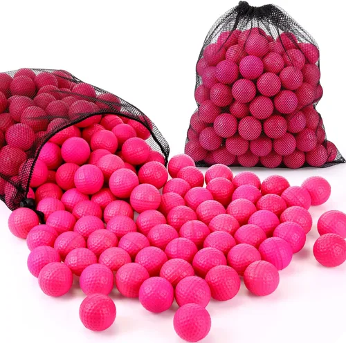 Vista 13 de 200 pelotas de espuma para práctica de golf, bolas de entrenamiento de vuelo limitadas, suaves para columpio al aire libre, entrenamiento