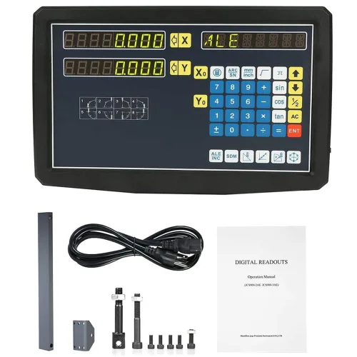 Vista 7 de Lectura digital de 2/3 ejes y codificador DRO de escala de vidrio lineal de precisión TTL para torno de fresado. Nota: la pantalla y las básculas se