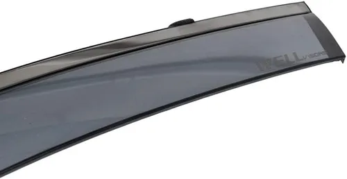 Vista 6 de Wellvisors - Deflectores de viseras de ventana compatibles con Nissan Pathfinder 2022-2023, borde negro With Black Trims, Wind Deflector Rain