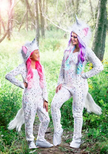 Vista 4 de Disfraz para mujer Magical Unicorn Multicolor