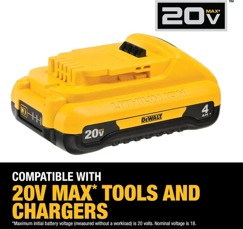 Vista 4 de DEWALT Batería MAX* de 20 V, compacta, 4.0 Ah (DCB240)