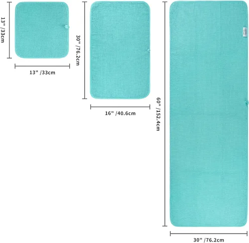 Vista 2 de POLYTE Juego de toallas de baño de gran tamaño de microfibra de secado rápido de 430 GSM, sin pelusas, 6 piezas (tejido de gofre)