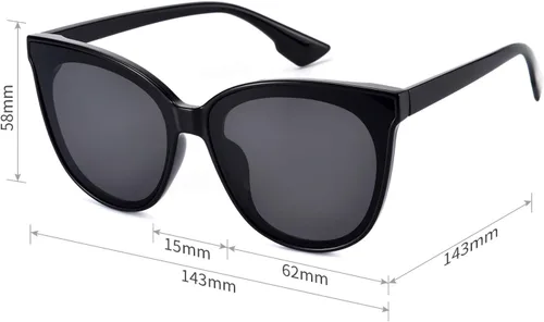 Vista 5 de mosanana Gafas de sol de ojo de gato de moda para mujer estilo de gran tamaño MS51802
